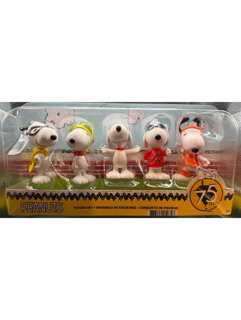 Peanuts Snoopy 75th Anniversary Figure Set 5-Pack Just Play Joe Cool New Sealed